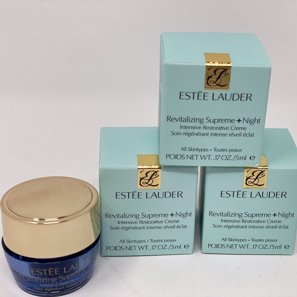 3 Estee Lauder Revitalizing Supreme + Night Restorative Cream  .17oz  New in Box